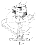 Blade Assembly Diagram and Parts List for 20675 5000001-5999999 - 1985 Toro Lawn Mower
