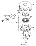 Rewind Starter Diagram and Parts List for 20675 6000001-6999999 - 1986 Toro Lawn Mower