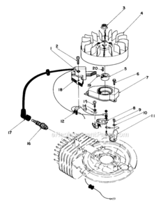 Flywheel_And_Magneto_Assembly Diagram and Parts List for 20680 3000001-3999999 Toro Lawn Mower