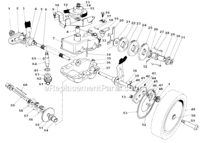 Gear_Case_Assembly Diagram and Parts List for 20680 3000001-3999999 Toro Lawn Mower