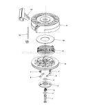 Rewind Starter Diagram and Parts List for 20692 0000001-0999999 - 1990 Toro Lawn Mower