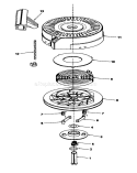 Rewind Starter Diagram and Parts List for 20692 8000001-8999999 - 1988 Toro Lawn Mower