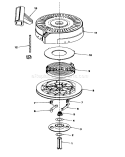 Rewind Starter Diagram and Parts List for 20695 8000001-8999999 - 1988 Toro Lawn Mower