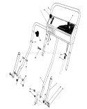 Handle Assembly Diagram and Parts List for 20695 8000001-8999999 - 1988 Toro Lawn Mower