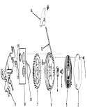 Rewind Starter Diagram and Parts List for 20506 6000001-6999999 - 1976 Toro Lawn Mower