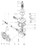 Gear Case Assembly Diagram and Parts List for 20506 6000001-6999999 - 1976 Toro Lawn Mower