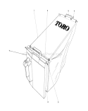 Grass Bag Assembly Diagram and Parts List for 20698 8000001-8999999 - 1978 Toro Lawn Mower
