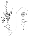 Carburetor Assembly Diagram and Parts List for 20700 1000001-1999999 - 1981 Toro Lawn Mower