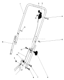 Handle Assembly Diagram and Parts List for 20700 2000001-2999999 - 1982 Toro Lawn Mower