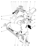 Housing Assembly Diagram and Parts List for 20705 0000001-0999999 - 1980 Toro Lawn Mower