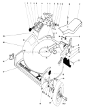 Housing Assembly Diagram and Parts List for 20705 2000001-2999999 - 1982 Toro Lawn Mower