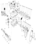 Gear Case Assembly Diagram and Parts List for 20705 4000001-4999999 - 1984 Toro Lawn Mower