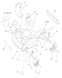 Housing Assembly Diagram and Parts List for 20709 9900001-9999999 - 1999 Toro Lawn Mower