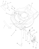 Housing Assembly Diagram and Parts List for 20710 7000001-7999999 - 1997 Toro Lawn Mower