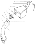 Rear Catcher Assembly Diagram and Parts List for 20710 7000001-7999999 - 1997 Toro Lawn Mower
