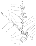 Gear Case Assembly Diagram and Parts List for 20711 200000001-200999999 - 2000 Toro Lawn Mower