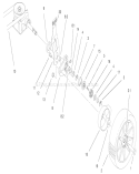 Rear Axle Assembly Diagram and Parts List for 20711 200000001-200999999 - 2000 Toro Lawn Mower