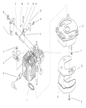 Muffler and Brake Assembly Diagram and Parts List for 20711 8900001-89999999 - 1998 Toro Lawn Mower