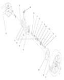 Gear Case and Wheel Diagram and Parts List for 20711 8900001-89999999 - 1998 Toro Lawn Mower