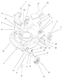 Housing Assembly Diagram and Parts List for 20714 7900001-7999999 - 1997 Toro Lawn Mower