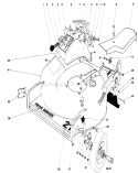 Housing Assembly Diagram and Parts List for 20715 0000001-0999999 - 1980 Toro Lawn Mower