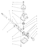 Gear Case Assembly Diagram and Parts List for 20716 8900001-8999999 - 1998 Toro Lawn Mower