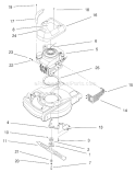 Engine Assembly Diagram and Parts List for 20716 9900001-9999999 - 1999 Toro Lawn Mower