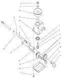 Gear Case Assembly Diagram and Parts List for 20716 9900001-9999999 - 1999 Toro Lawn Mower