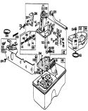 Carburetor Diagram and Parts List for 20725 9000001-9999999 - 1979 Toro Lawn Mower