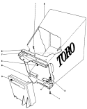 Grass Bag Assembly Diagram and Parts List for 20725 9000001-9999999 - 1979 Toro Lawn Mower