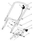 Handle Assembly Diagram and Parts List for 20742C 5000001-5999999 - 1985 Toro Lawn Mower