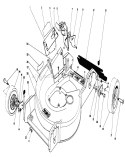 Housing Assembly Diagram and Parts List for 20742C 5000001-5999999 - 1985 Toro Lawn Mower