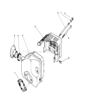 Muffler Assembly Diagram and Parts List for 20745C 5000001-5999999 - 1985 Toro Lawn Mower