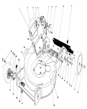 Housing Assembly Diagram and Parts List for 20745C 6000001-6999999 - 1986 Toro Lawn Mower