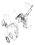 Muffler Assembly Diagram and Parts List for 20745C 6000001-6999999 - 1986 Toro Lawn Mower