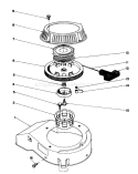 Recoil Assembly Diagram and Parts List for 20745 4000001-4999999 - 1984 Toro Lawn Mower