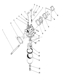 Carburetor Assembly Diagram and Parts List for 20747C 6000001-6999999 - 1986 Toro Lawn Mower
