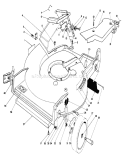 Housing Assembly Diagram and Parts List for 20747C 6000001-6999999 - 1986 Toro Lawn Mower