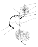 Flywheel and Magneto Diagram and Parts List for 20747C 6000001-6999999 - 1986 Toro Lawn Mower