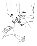Side Discharge Chute Diagram and Parts List for 20747C 7000001-7999999 - 1987 Toro Lawn Mower