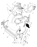 Housing Assembly Diagram and Parts List for 20747 5000001-5999999 - 1985 Toro Lawn Mower