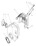 Muffler Assembly Diagram and Parts List for 20747 5000001-5999999 - 1985 Toro Lawn Mower