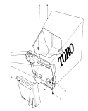 Grass Bag Assembly Diagram and Parts List for 20750 8000001-8999999 - 1978 Toro Lawn Mower