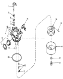 Carburetor Assembly Diagram and Parts List for 20752 0000001-0999999 - 1980 Toro Lawn Mower