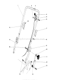 Handle Assembly Diagram and Parts List for 20752 8000001-8999999 - 1978 Toro Lawn Mower