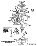 Engine Diagram and Parts List for 20755 1000001-1999999 - 1981 Toro Lawn Mower