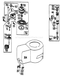 Starter and Shroud Diagram and Parts List for 20755 2000001-2999999 - 1982 Toro Lawn Mower