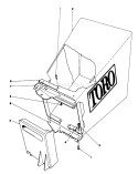 Grass Bag Assembly Diagram and Parts List for 20755 2000001-2999999 - 1982 Toro Lawn Mower
