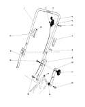Handle Assembly Diagram and Parts List for 20758 0000001-0999999 - 1980 Toro Lawn Mower