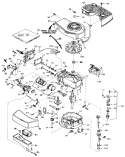 Engine Diagram and Parts List for 20758 3000001-3999999 - 1983 Toro Lawn Mower